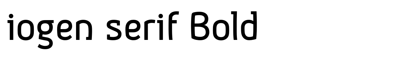 iogen serif Bold
